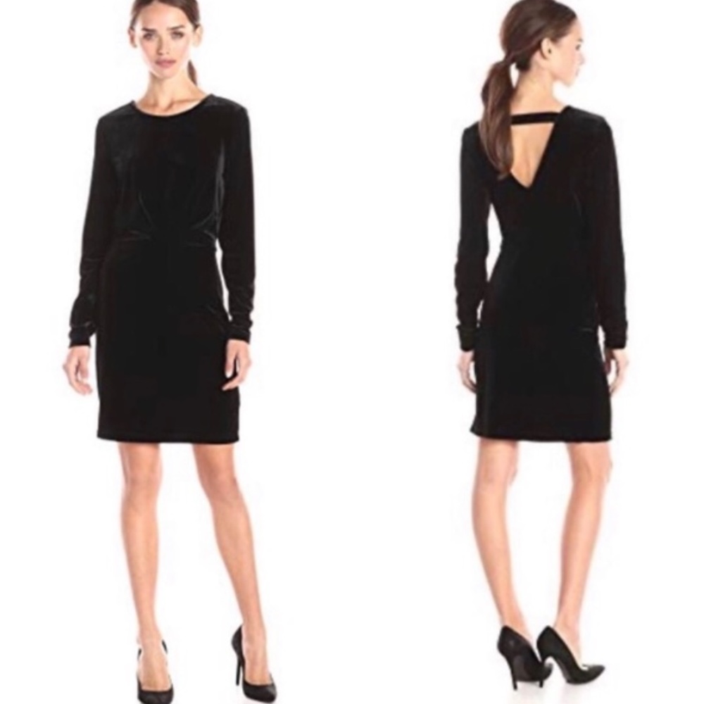 Olive + Oak Velvet Twist Front Cocktail Sheath Dress